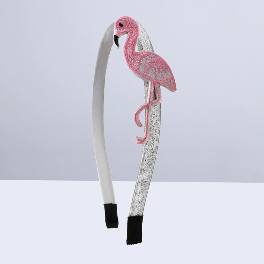 Flamingo Headband Embroidery Hair Girls Headwear Hair Accessories (Flamingo Hair Hoop)
