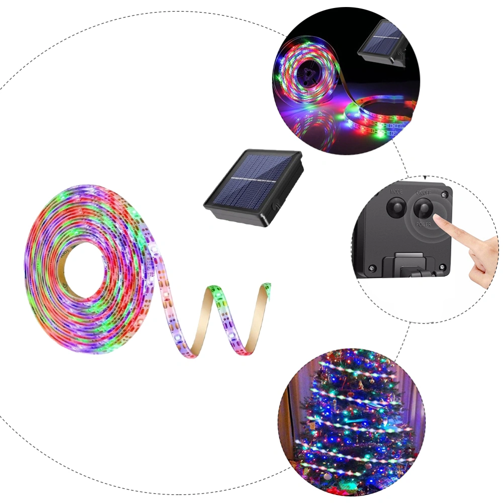 1pc Solar Power Colorful Light Strip Outdoor Garden Lawn Luminous Light Strip