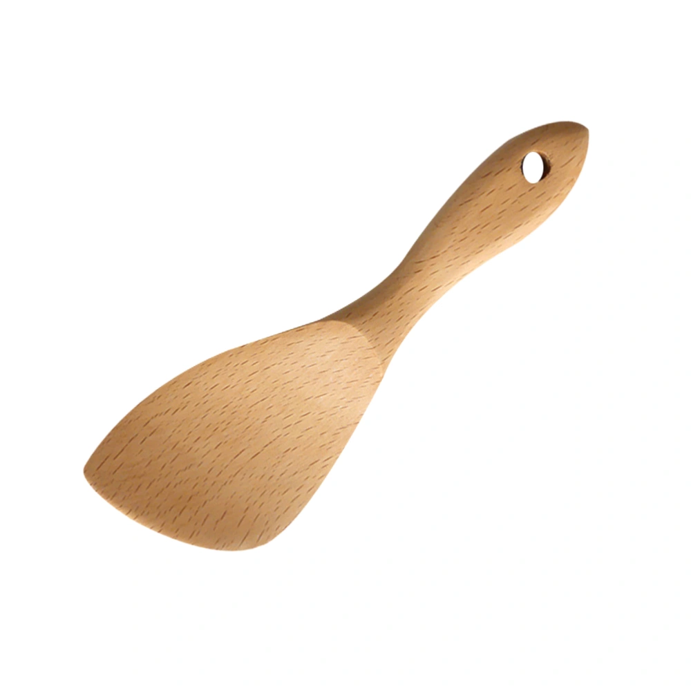 1Pc Wooden Rice Shovel Non-stick Pan Spade Houshold Kitchen Utensil Cooking Accessories for Restaurant Home (Oblique)