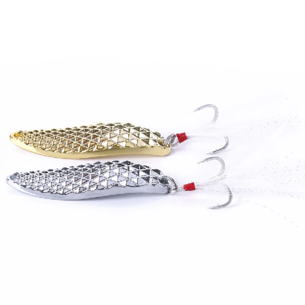 5 Pcs 6cm/20g Pineapple Texture Long Distance Using Metal Fishing Lure Fish Bait for Culter Alburnus (Golden)