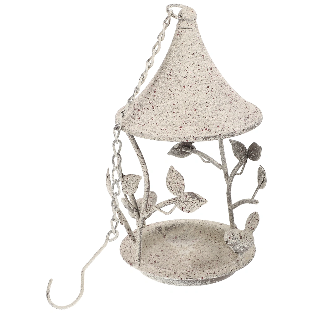 1Pc Iron Retro Bird Feeder Hanging Flower Rack Hanging Rack Pendant Ornament