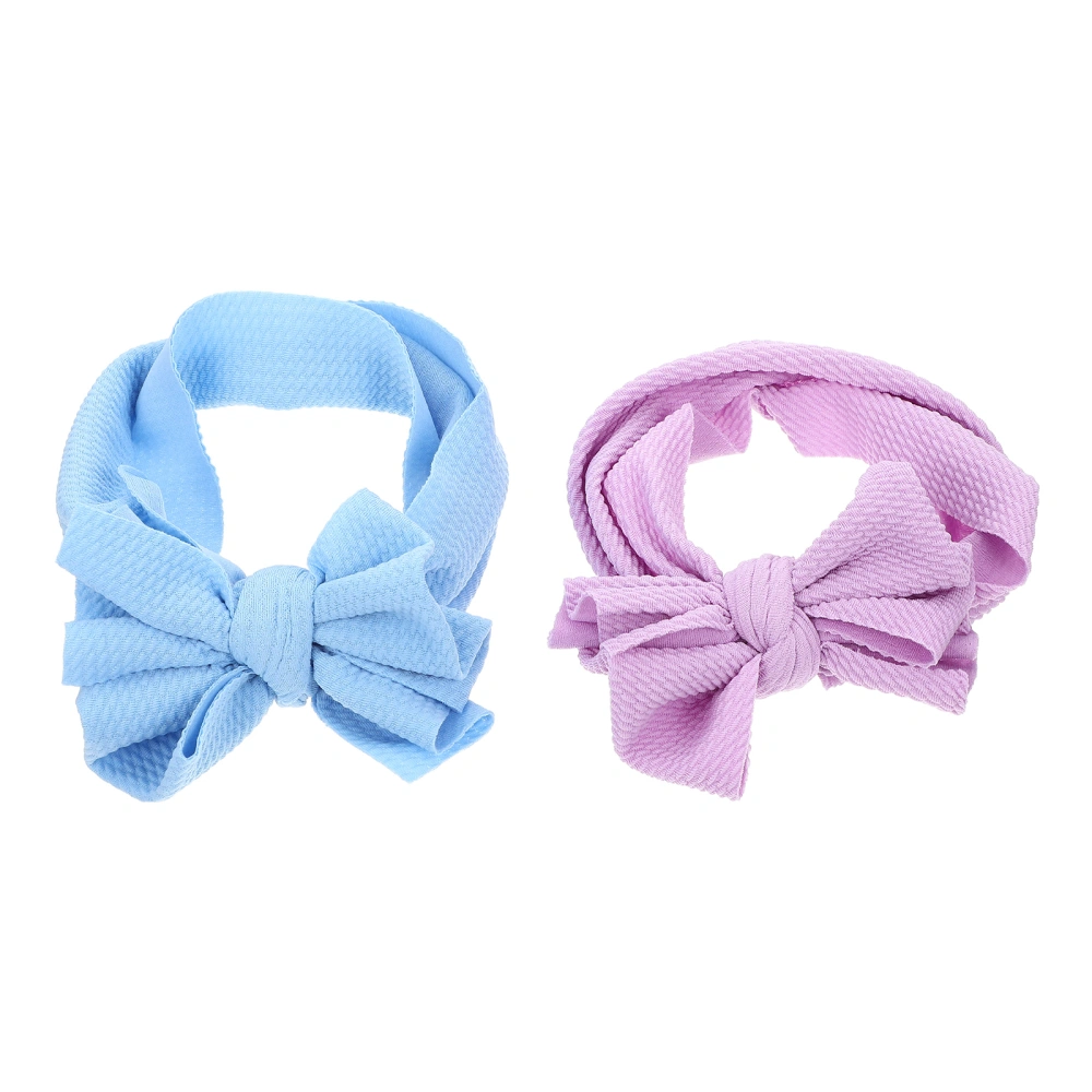 2Pcs Elastic Dog Headband Decorative Dog Bow Dog Bow Headwear Party Dog Decor