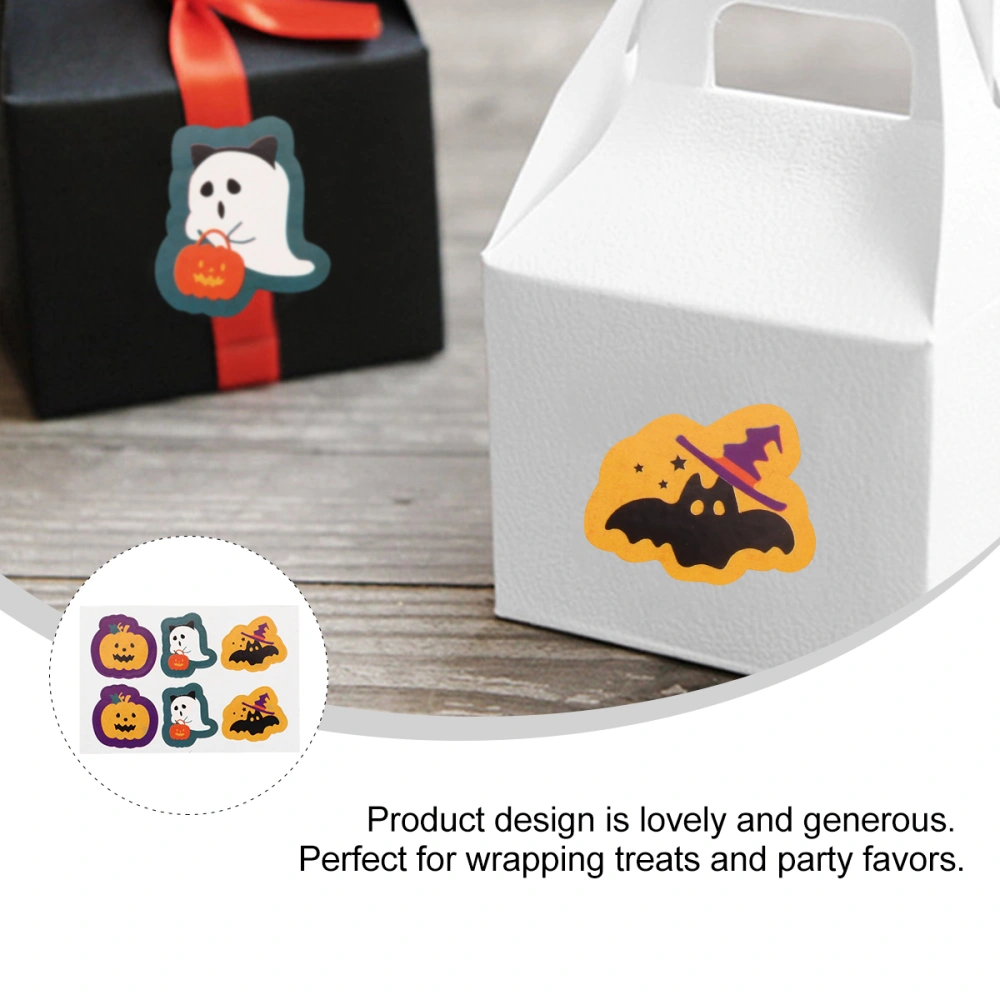 50 Sheets/300pcs Halloween Stickers Decorative Baking Packing Seal Stickers