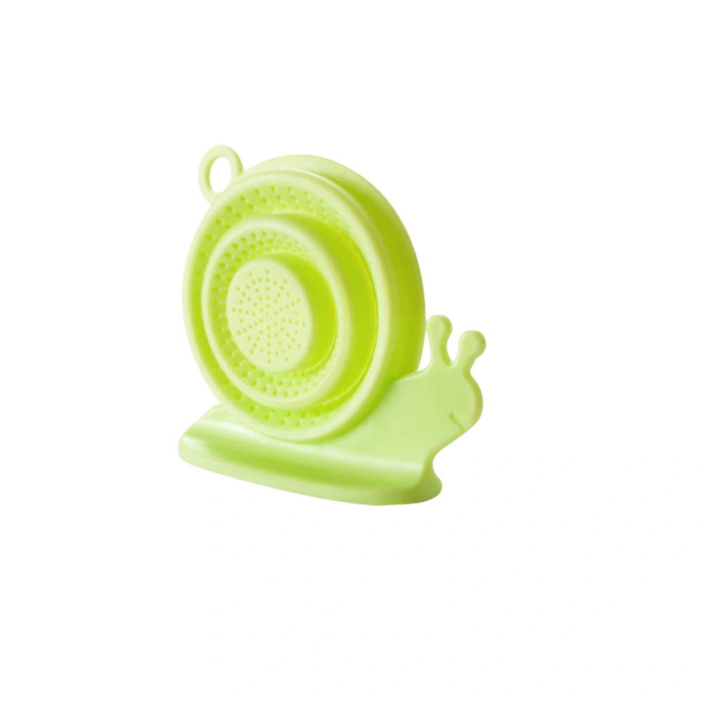 Snail Shaped Sink Strainer Kitchen Bathroom Silicone Sink Garbage Mesh Filter Sewer Drain Net Filter Strainer (Green)