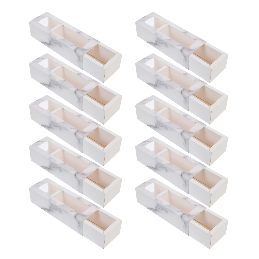 10Pcs Macaron Boxes Macaron Packaging Boxes Window Display Macaron Boxes Cookie Cases