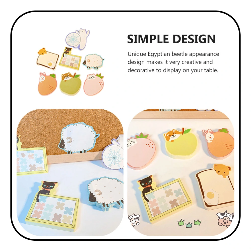 7PCS Lovely Design Students Memo School Students Memo Pads Cartoon Notepads