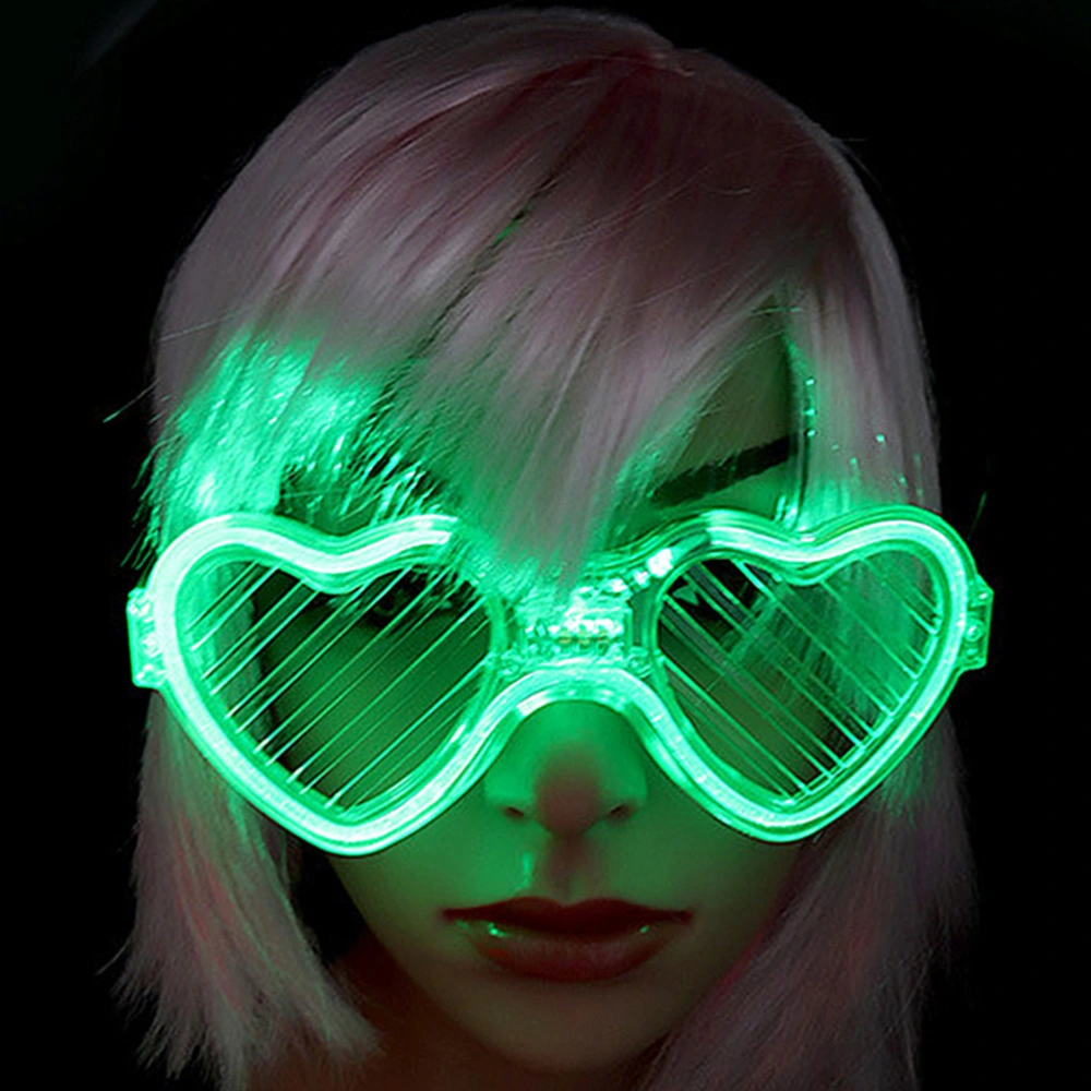 8Pcs Creative Luminous Glasses Heart Shape LED Flashing Glasses Party Supplies