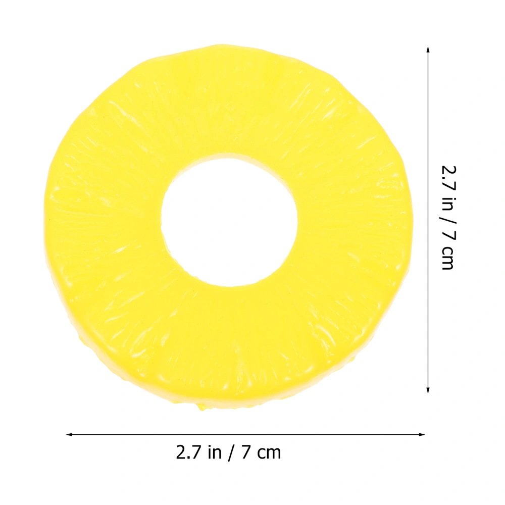6Pcs Artificial Pineapple Slices Plastic Fake Pineapple Slices Artificial Fruits Slices