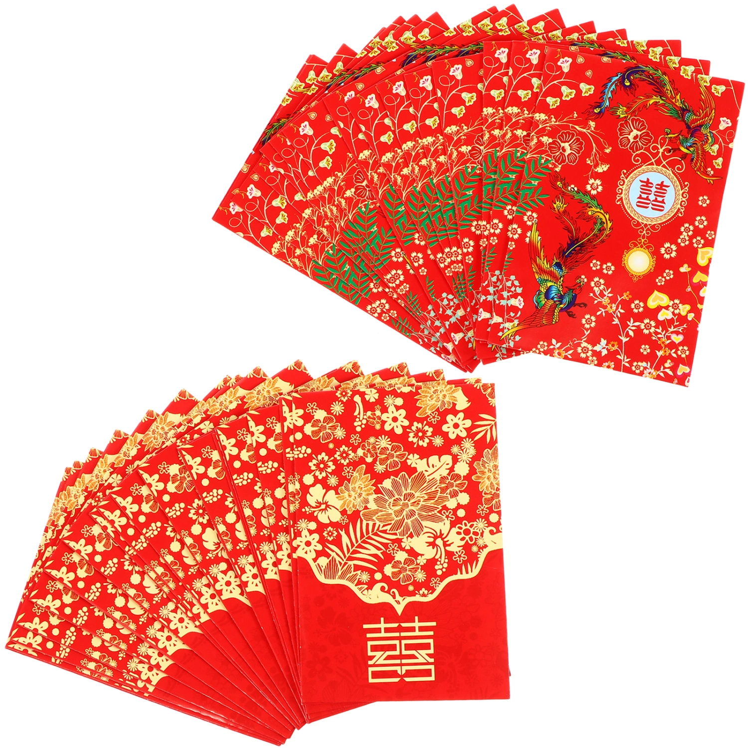 80 Pcs Practical Coin Purses Festive Red Envelopes Wedding Gift Money Bags