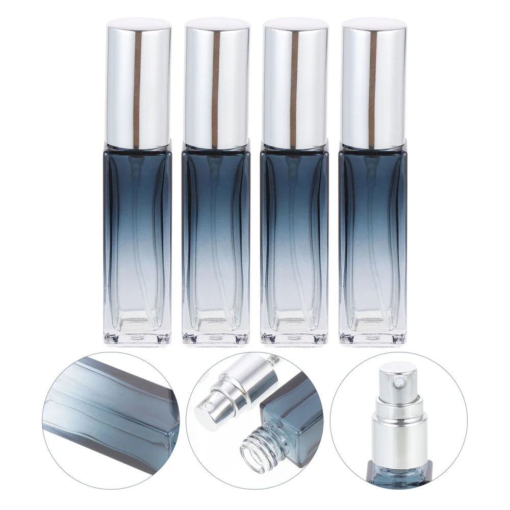 4Pcs Refillable Perfume Spray Bottles Cosmetics Bottles Empty Glass Spray Bottles