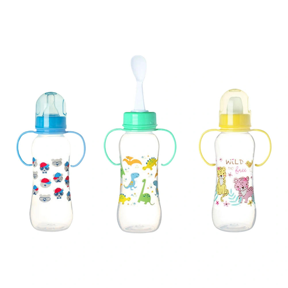 3Pcs Milk Bottles for Infant Multi-functional Milk Bottles with Handle