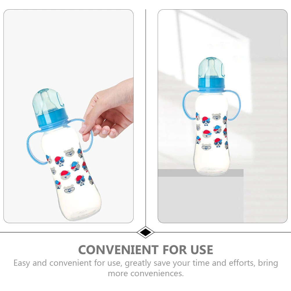 3Pcs Milk Bottles for Infant Multi-functional Milk Bottles with Handle