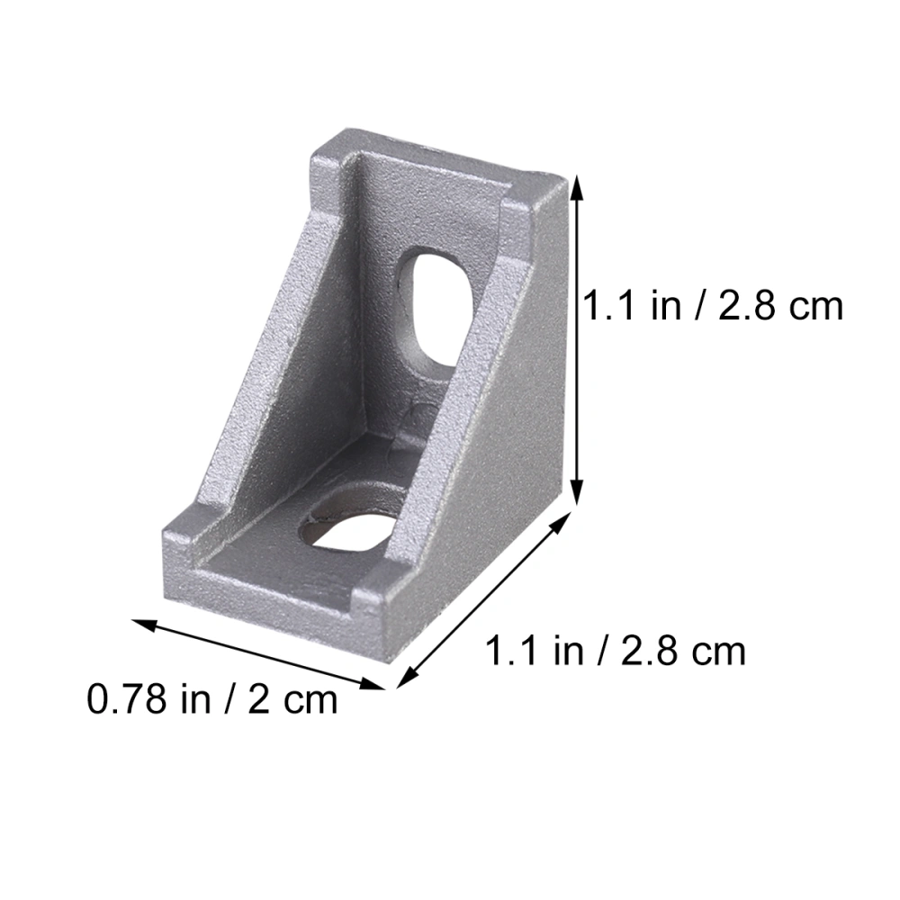 50pcs 2028 Aluminum Alloy Angle Bracket Joint Corner Angle L Bracket Fastener for T Slot Aluminum Extrusion Profile