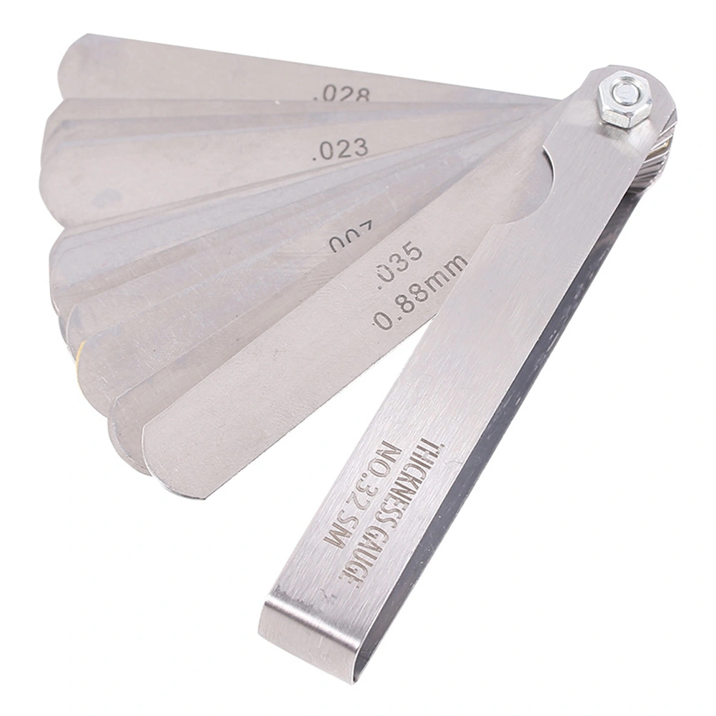 Standard Stainless Steel String Gap Ruler Set International 32 Pieces Measurement Gauge Guitar Luthier Tool (Silver)