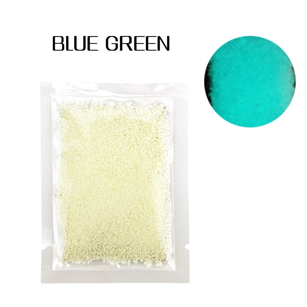 2 Pack Fluorescent Powder DIY Bright Nail Art Glow In The Dark Sand Powder Glow Pigment Dust Luminous Nail Glitter (Blue-green 20g)