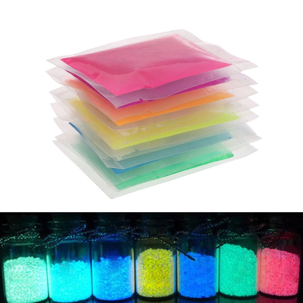 2 Pack Fluorescent Powder DIY Bright Nail Art Glow In The Dark Sand Powder Glow Pigment Dust Luminous Nail Glitter (Blue-green 20g)