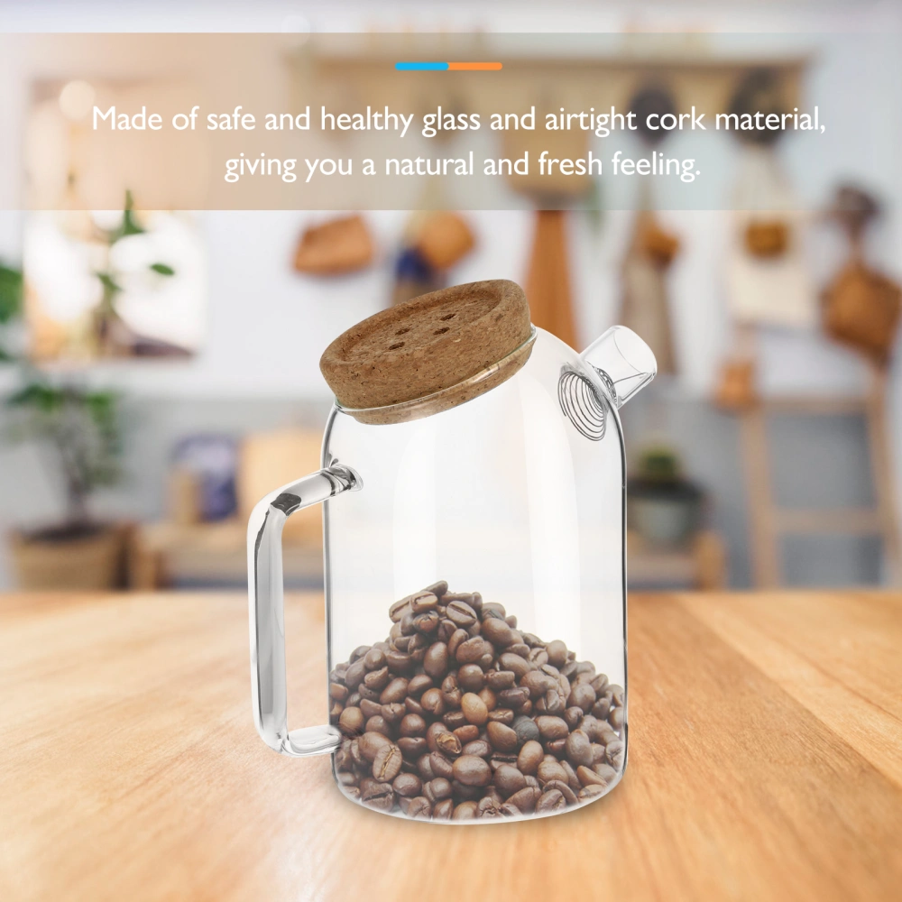 Transparent Empty Storage Jar Household Retro Tea Canister Glass Coarse Cereal Jar