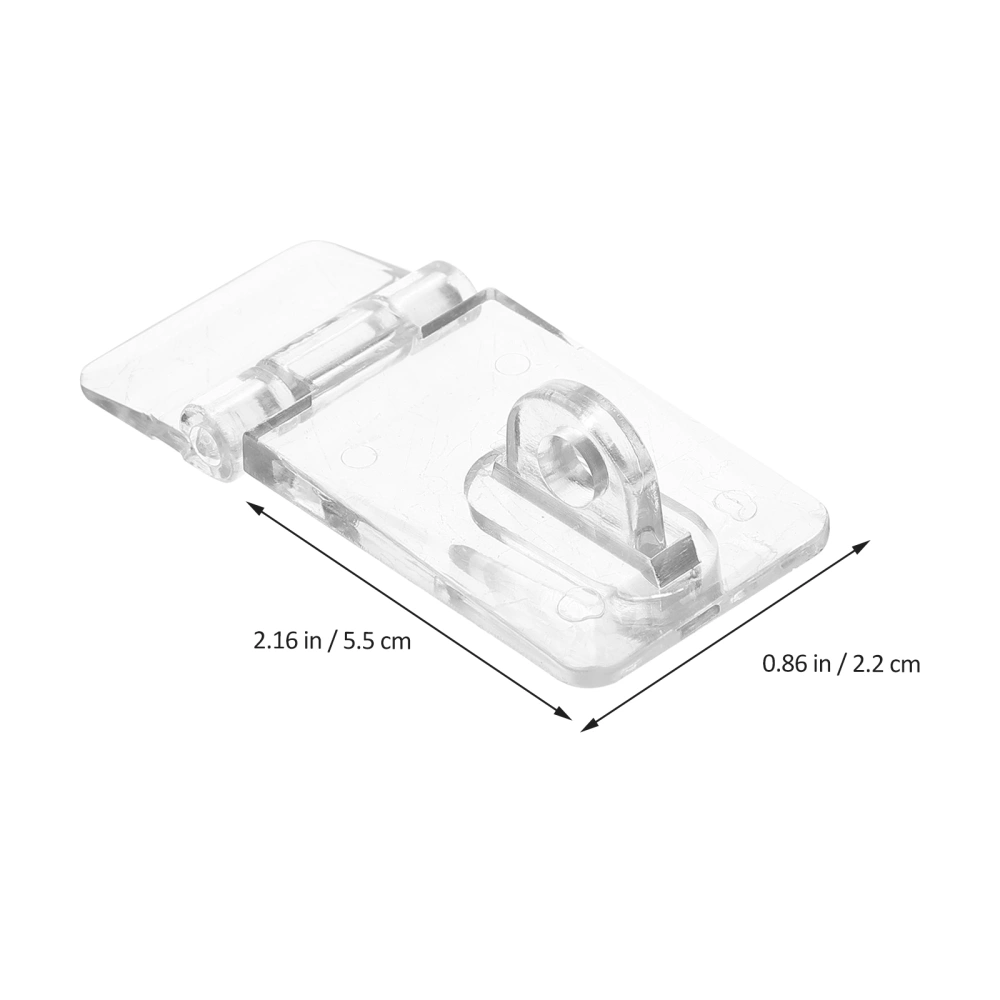 10pcs Acrylic Hasp Buckle Clear Latch Hasp Lock Latch Buckle for Jewelry Boxes