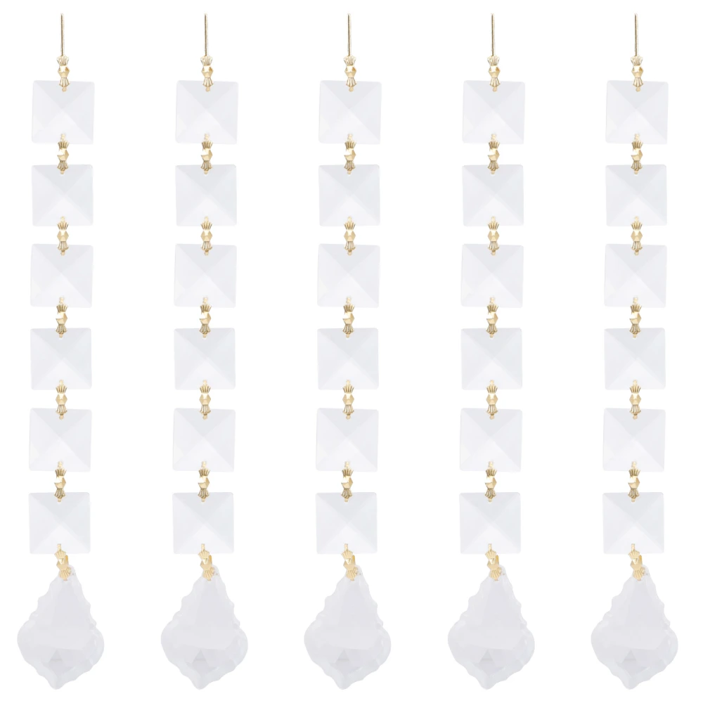 5pcs Hanging Adorns Hanging Lamp Crystal Decors Hanging Wedding Party Supplies