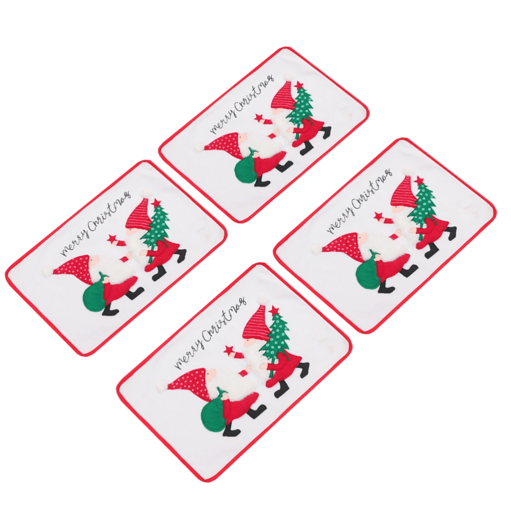 4pcs Xmas Table Mat Christmas Table Mat Xmas Dinner Decorations, Xmas Supply