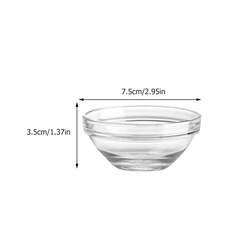 8pcs Household Dessert Rice Pudding Bowls Jelly Pudding Bowls Glass Bowls