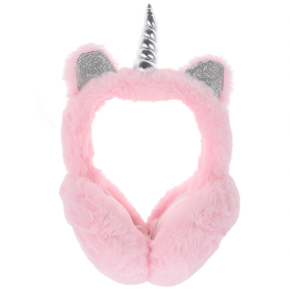 Unicorn Horn Plush Earmuffs Adjustable Winter Fall Ear Muffs Earwarmer