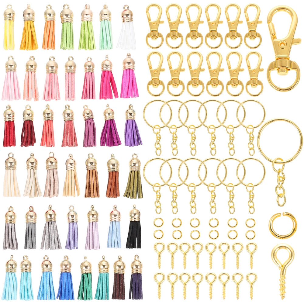 1 Set DIY Keychain Tassels Lobster Clasps Key Charms DIY Tassel Keychain Material