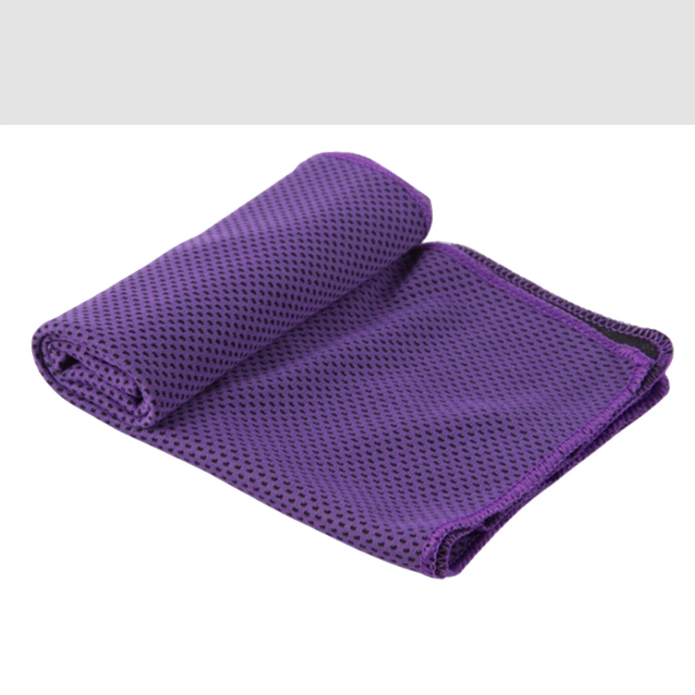 Instant Cold Cooling Towel Microfibre Quick Dry Towel for Running Camping Hiking Yoga Gym Outdoor Activities - 30x90cm ( Purple)