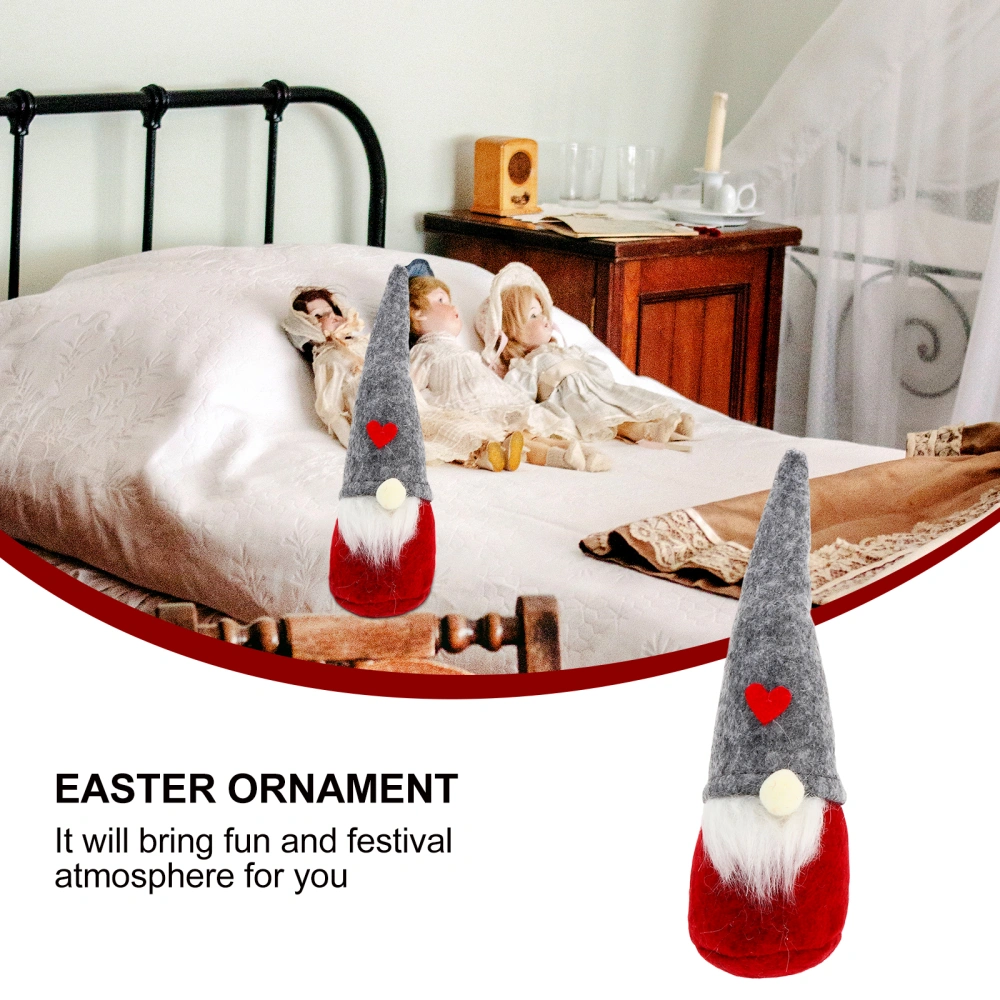 1pc Easter Doll Gift Elf Plush Cloth Doll Home Office Desktop Adornment