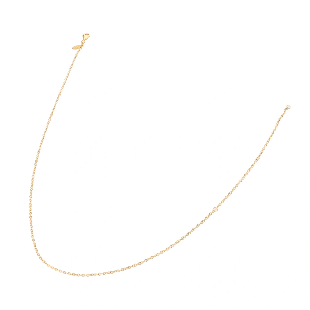 Necklace Silver Neck Chain Fashion Choker Clavicle Chain Necklace Mothers Day Gift Delicate Jewelry Pendants for Women Lady Girls (Golden, 45cm)