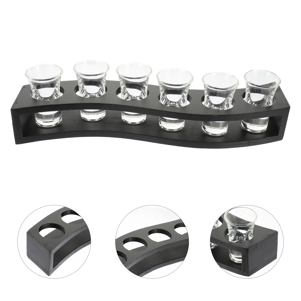 1 Set Multi-slot Shot Glass Rack Decorative Shot Glass Holder Wall Wine Rack Shot Glasses Kit