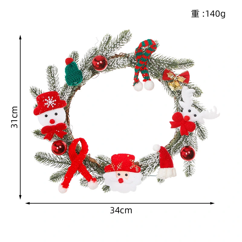 Xmas Wreath Decor Christmas Pendant Christmas Wreath Decor Christmas Yard Pendant