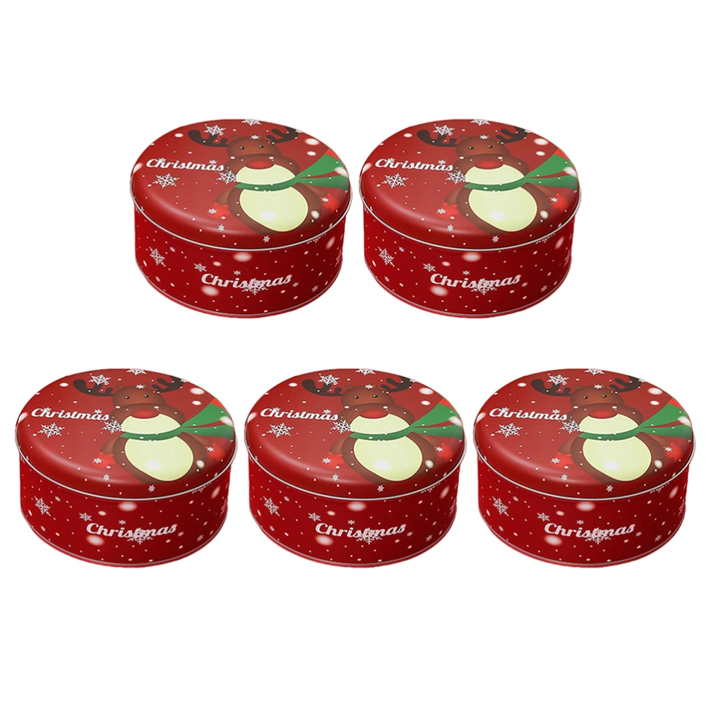 5pcs Christmas Storage Candy Tin Box Candy Jar Christmas Candy Box Organizer