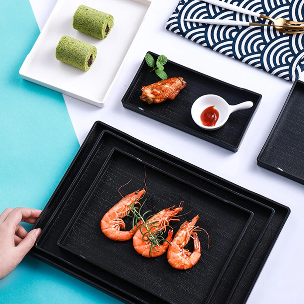 2pcs Rectangular Storage Trays Plastic Fruit Plates Multifunctional Candy Containers for Home Banquet Hotel