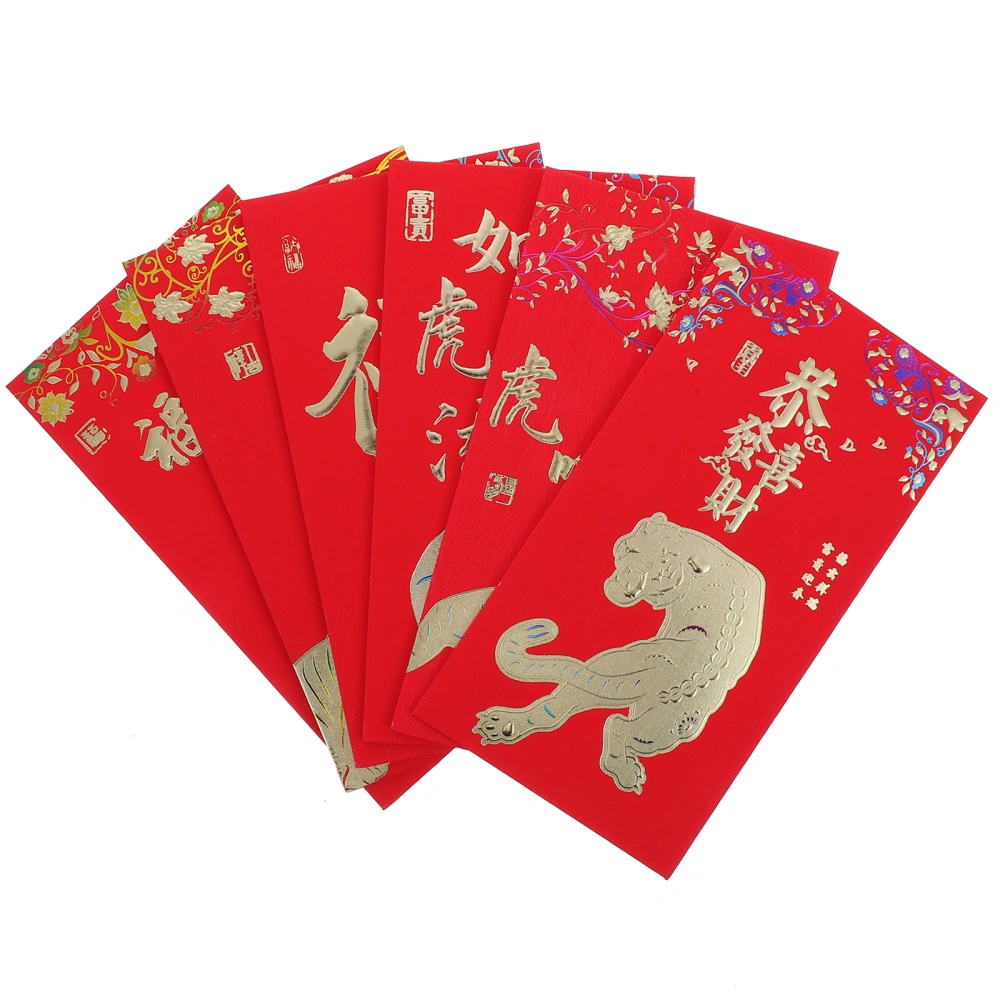 18pcs Tiger Year Red Envelopes Portable Red Packets Money Bags Money Envelopes