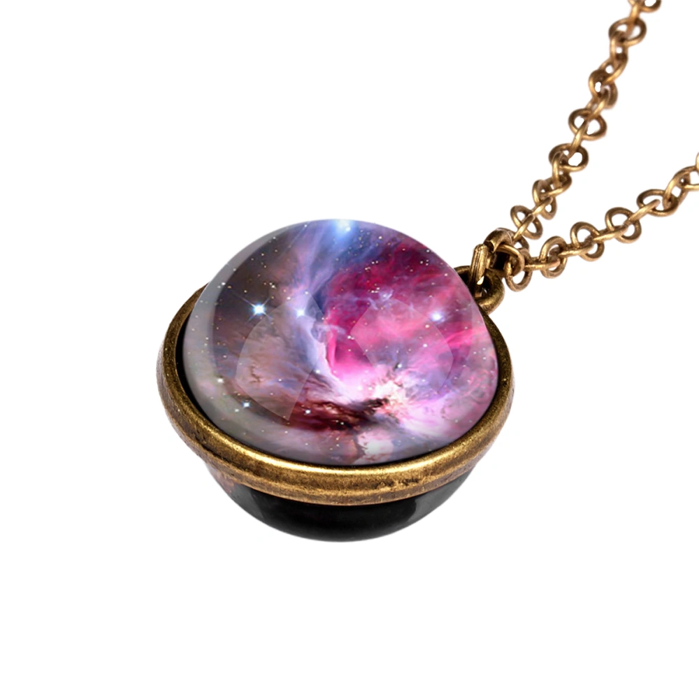 Universe Starry Sky Necklace Retro Decorative Funny Beautiful Necklace Pendant for Woman Man (Number 3 Pattern)