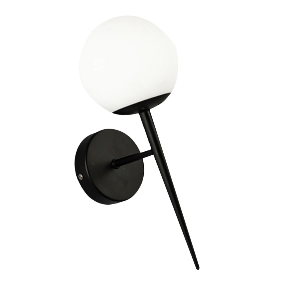 1Pc Modern Bedside Lamp Decorative Wall Lamp Simple Light Ornament (Black)