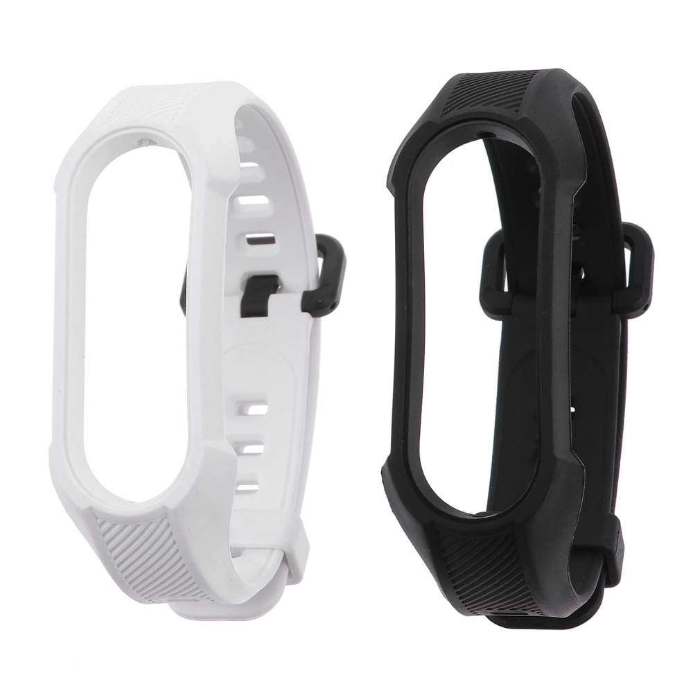 2pcs Delicate Watchband Watch Strap Wrist Strap Compatible for Mi Smart Band5