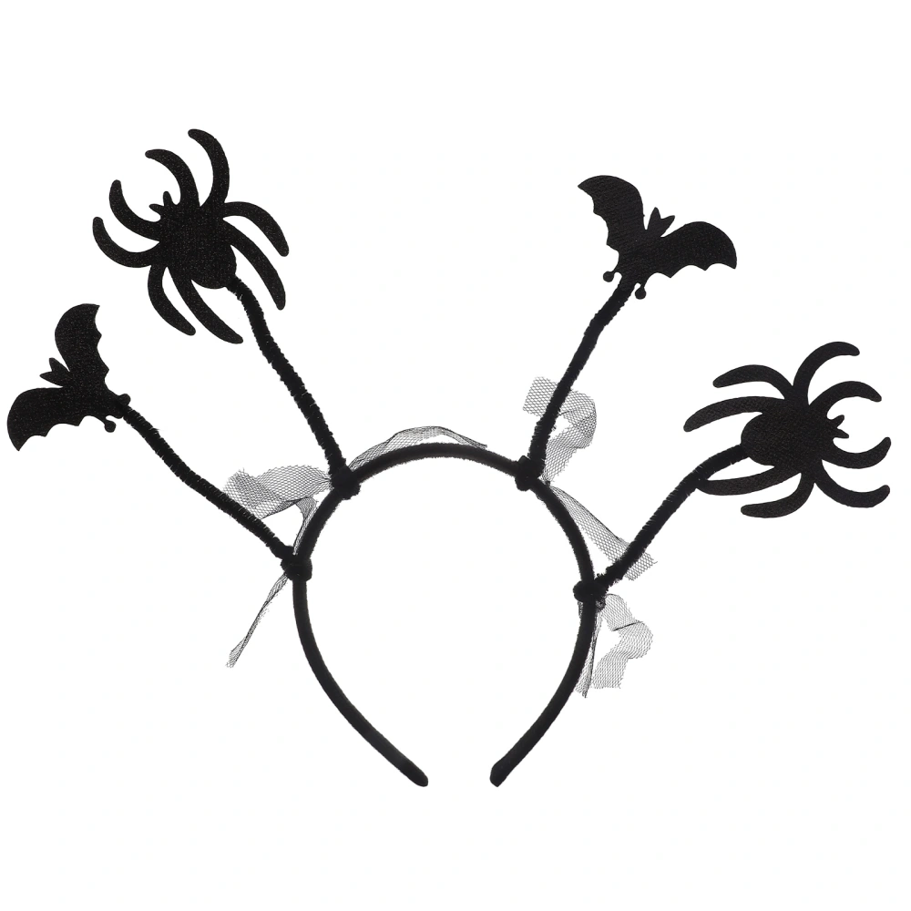 2Pcs Halloween Bat Spider Headband Halloween Cosplay Hair Hoops Halloween Hair Accessory