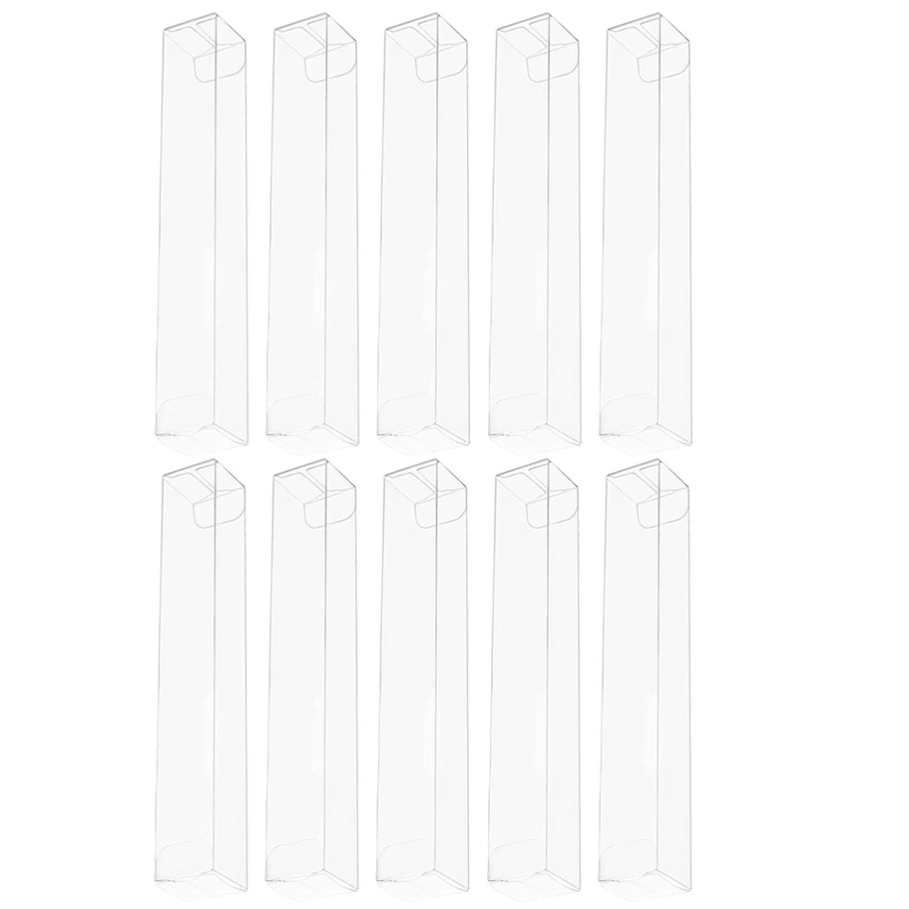 10Pcs Chocolate Bar Box Treats Clear Box Chocolate Wrapping Box Biscuits Storage Cases