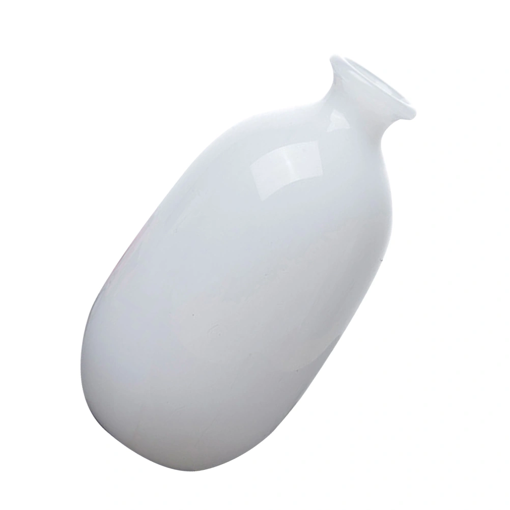 1Pc Glass Vase Bottle Shape Vase Water Plant Vase Glass Vase for Water Plating (White)