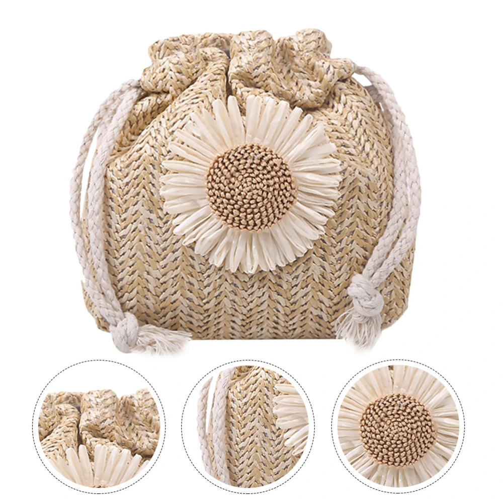 1pc Women Handbag Fashion Woven Cross-body Bag Chic Bucket Bag Storage Pouch