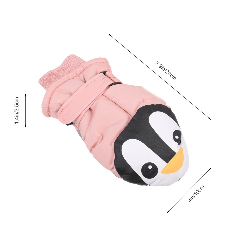 1 Pair Children's Warm Gloves Cartoon Winter Gloves Waterproof Ski Gloves