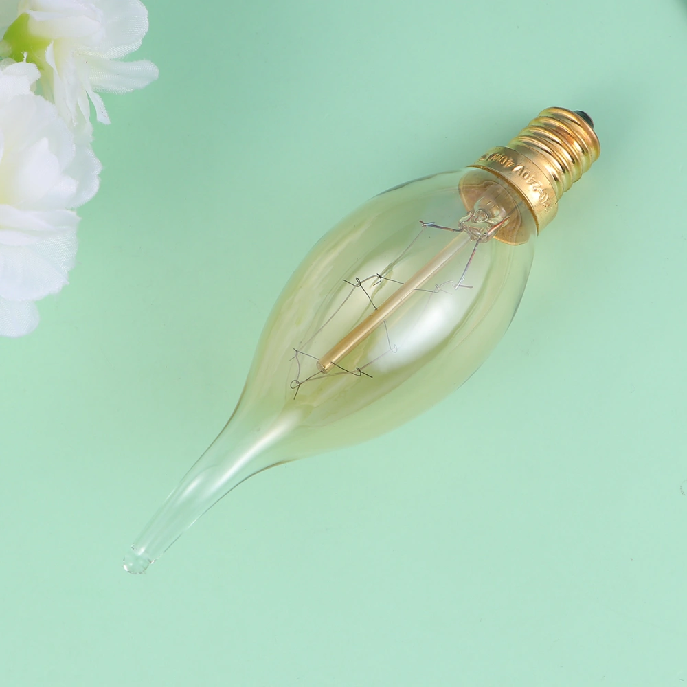 3pcs Exquisite Light Bulb Durable Useful Tungsten Light Bulb Retro Glass Bulb Light for Home Bar 