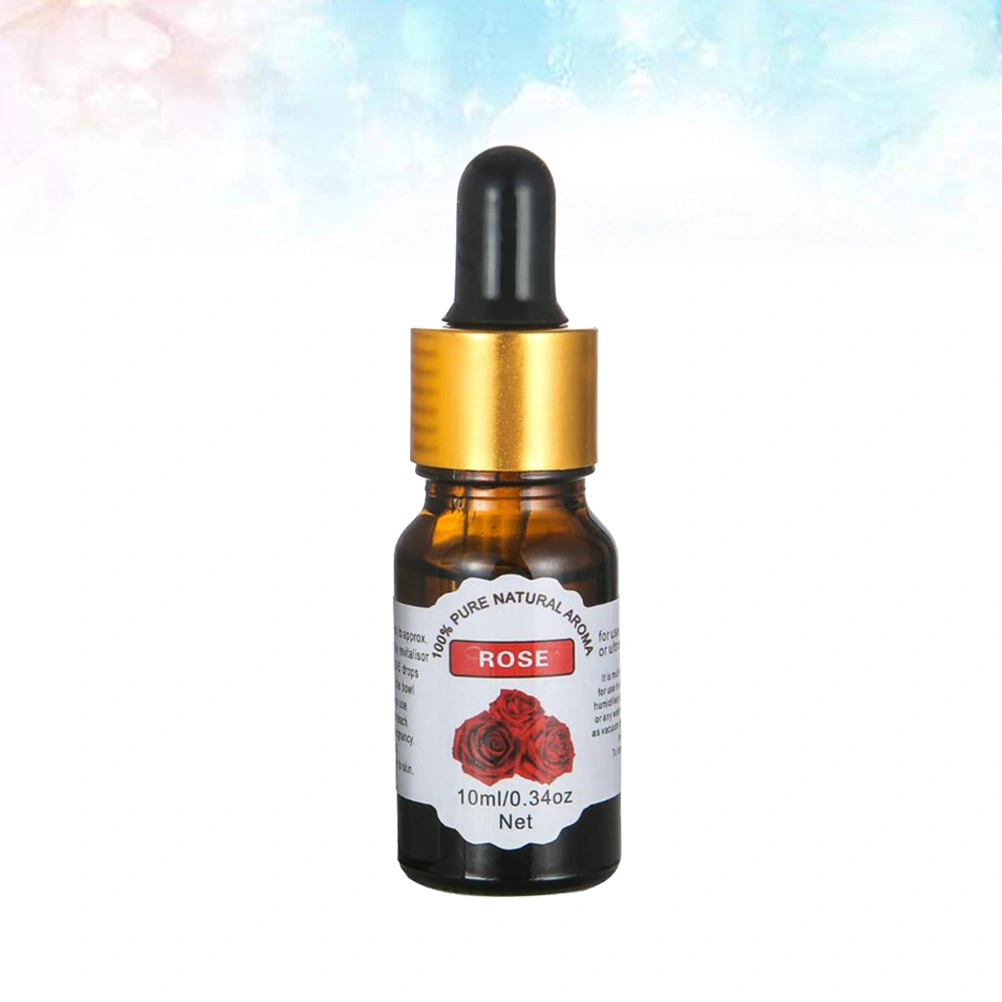 10ml Aromatherapy Pure Essential Oil Water-Soluble Humidifier Oil With Dropper (Rose Scent)
