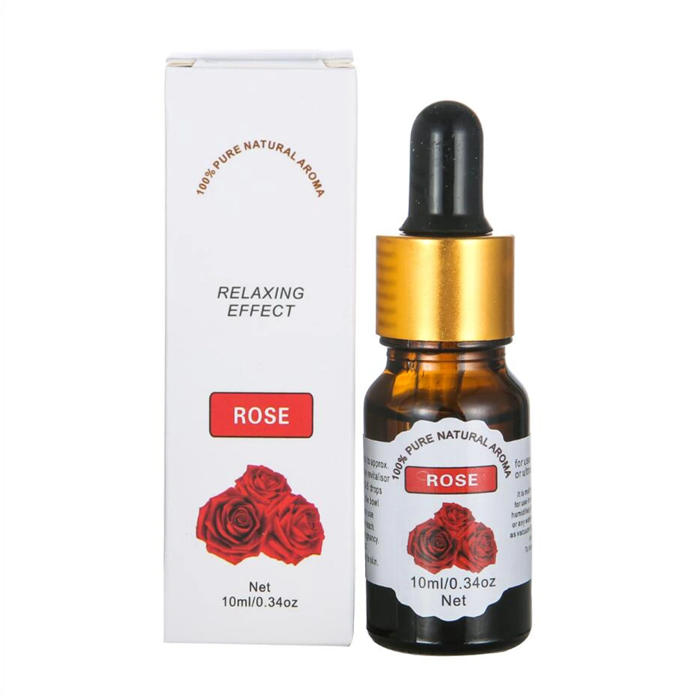 10ml Aromatherapy Pure Essential Oil Water-Soluble Humidifier Oil With Dropper (Rose Scent)