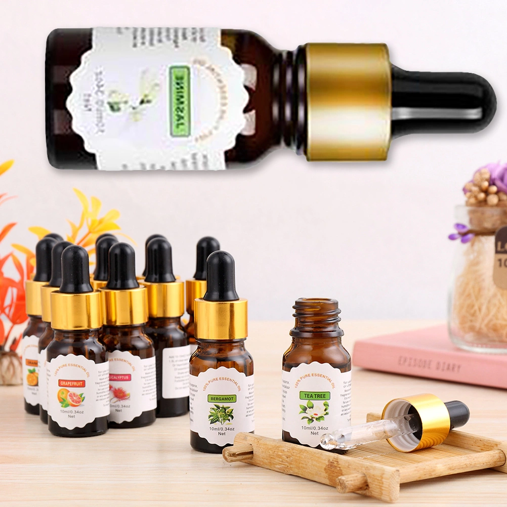 10ml Aromatherapy Pure Essential Oil Water-soluble Humidifier Oil with Dropper (Jasmine)