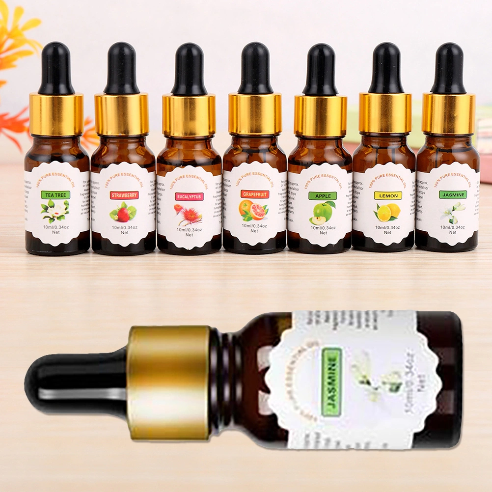 10ml Aromatherapy Pure Essential Oil Water-soluble Humidifier Oil with Dropper (Jasmine)