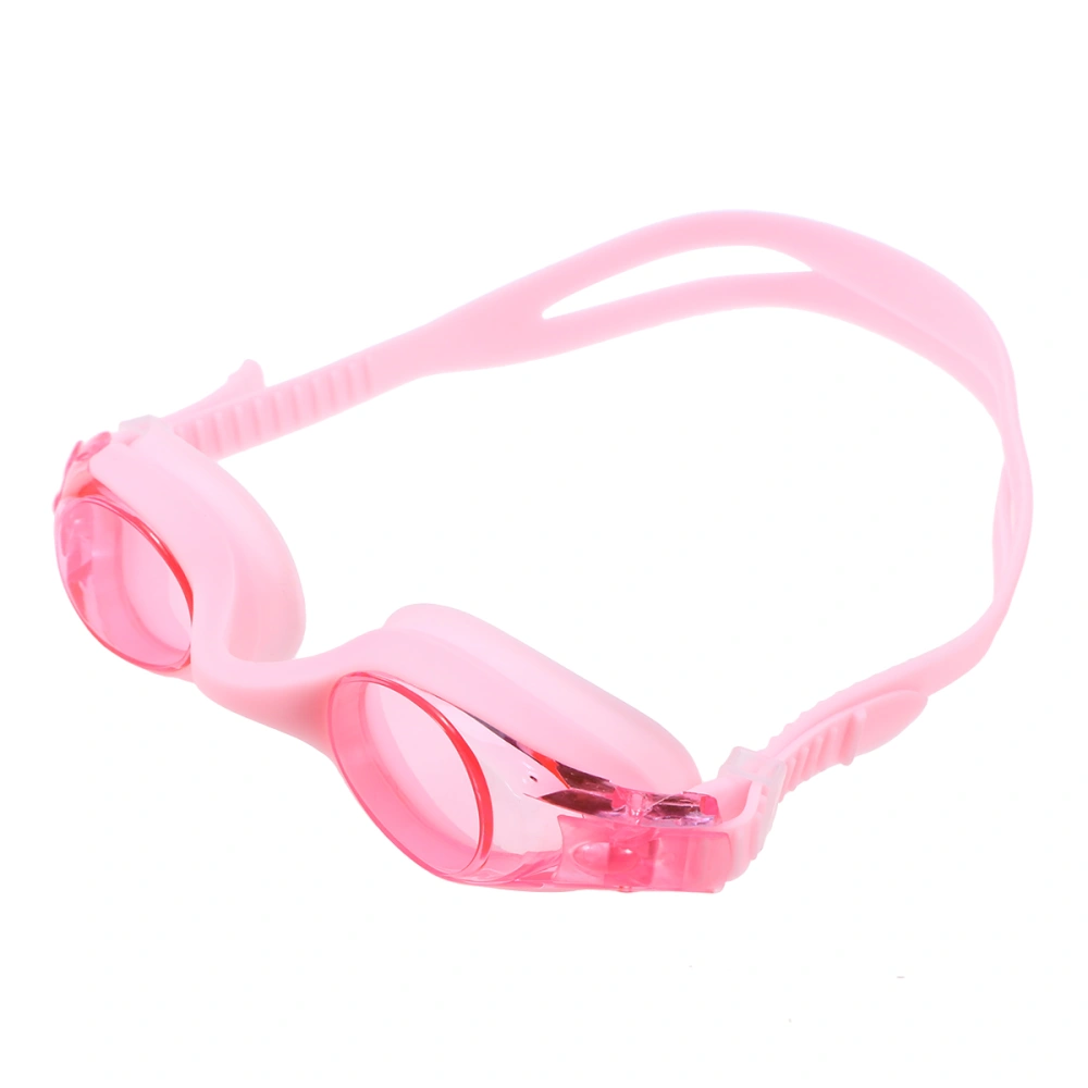 Adjustable Children Kids Waterproof Silicone Anti Fog UV Shield Swimming Glasses(Pink)