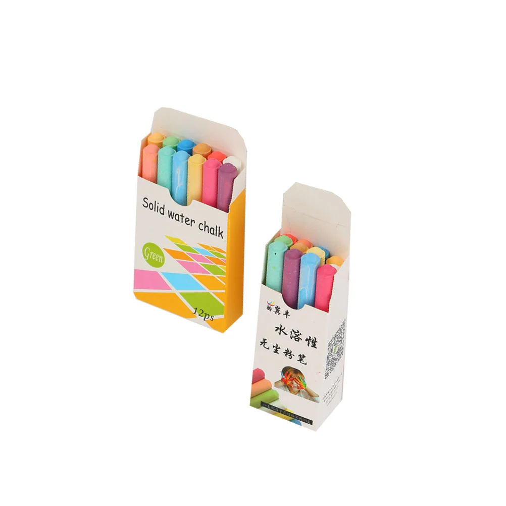 12pcs Practical Chalk Dust Free Water Solubility Chalk Ink Pens Chalkboard Chalks Colorful Cholks for Teacher School Supplies